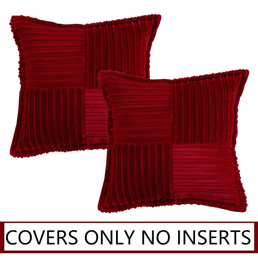 9041 UGASA Christmas Super Soft Stripe Pillow Covers Set of 2 Splicing - Picture 7 of 9